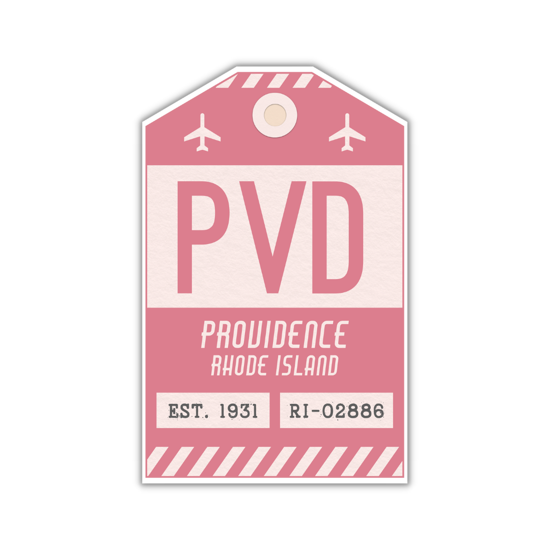 PVD Vintage Luggage Tag Sticker