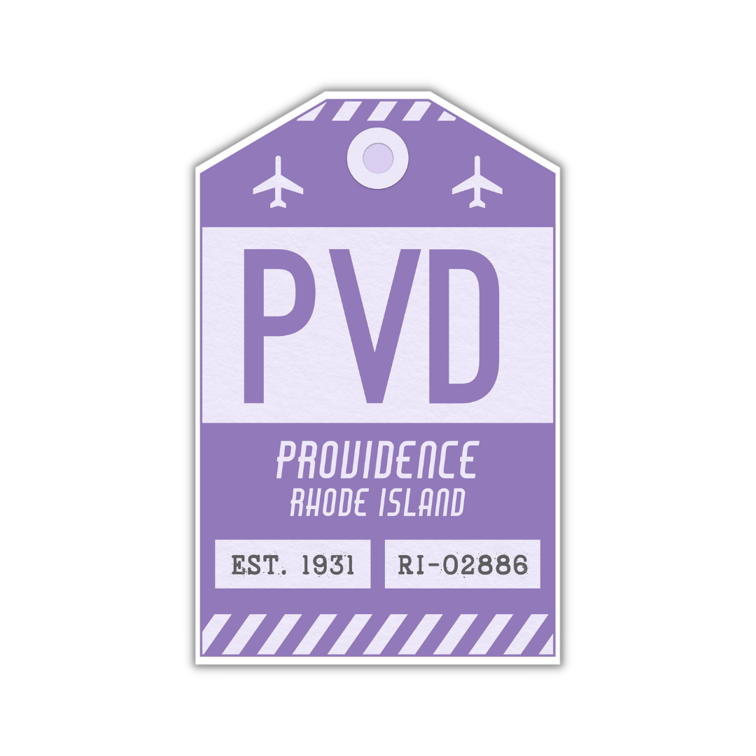 PVD Vintage Luggage Tag Sticker