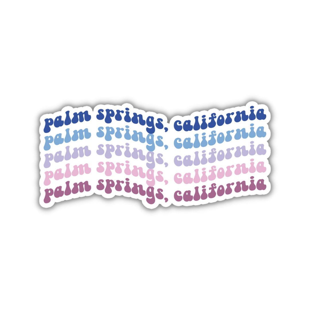 Palm Springs, California Retro Sticker