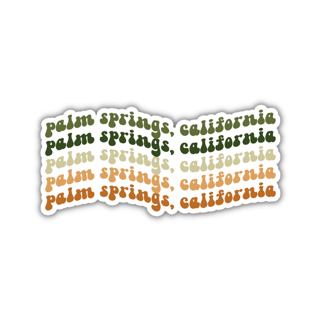 Palm Springs, California Retro Sticker