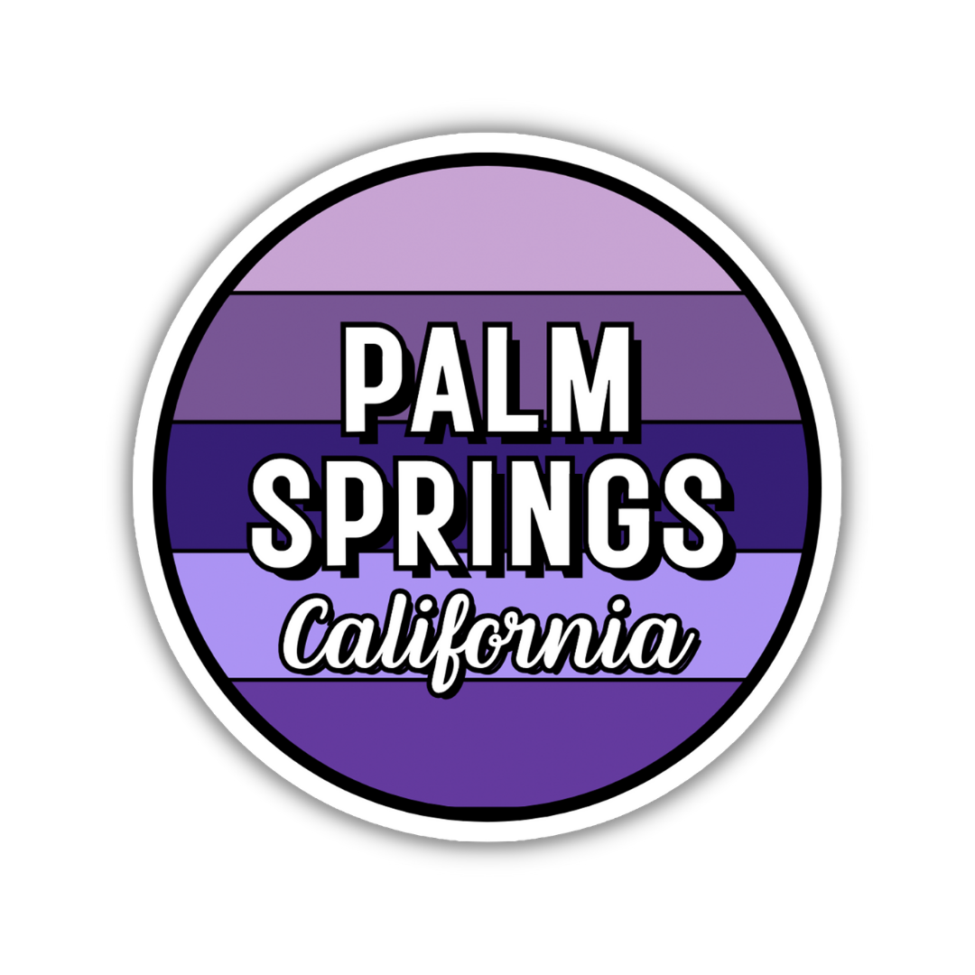 Palm Springs, California Circle Sticker