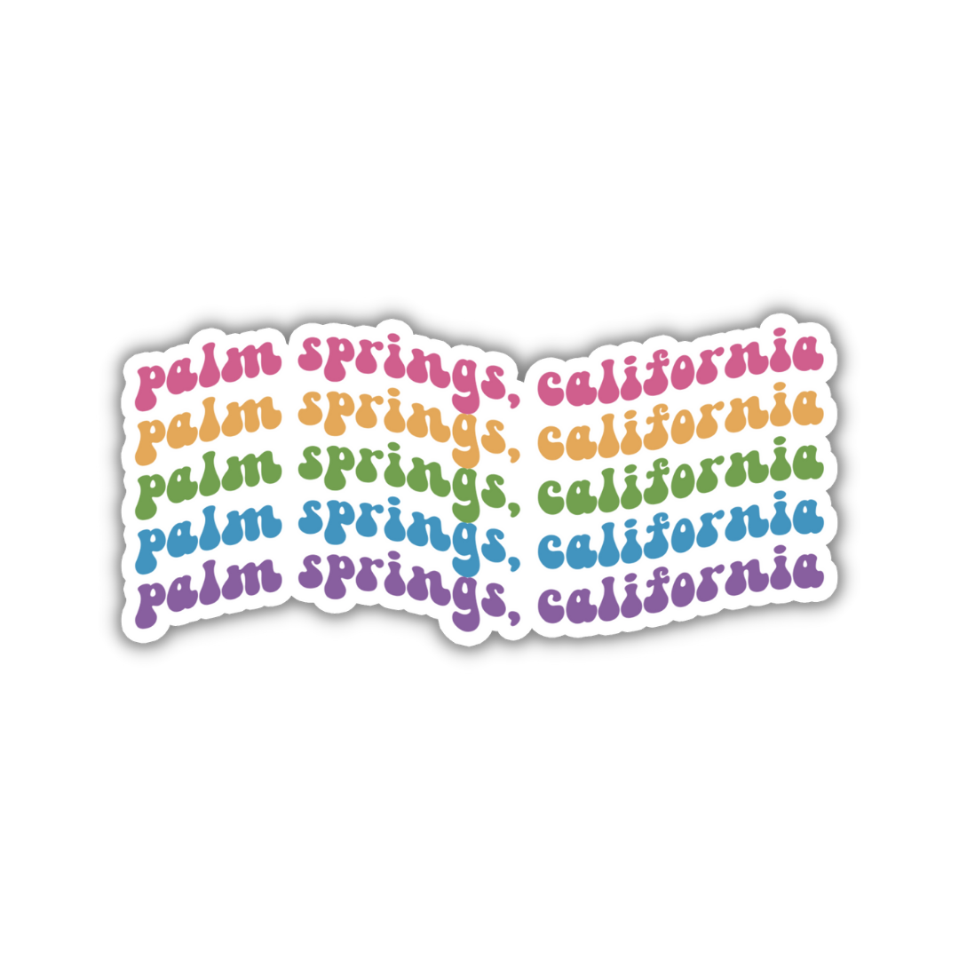Palm Springs, California Retro Sticker