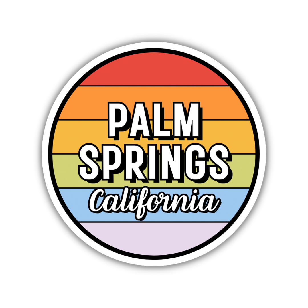 Palm Springs, California Circle Sticker