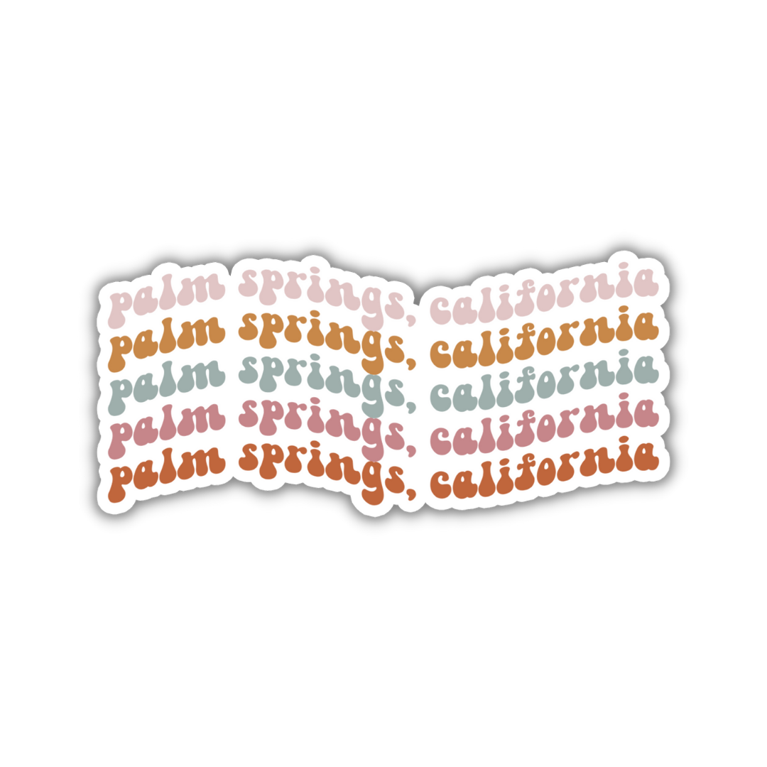 Palm Springs, California Retro Sticker
