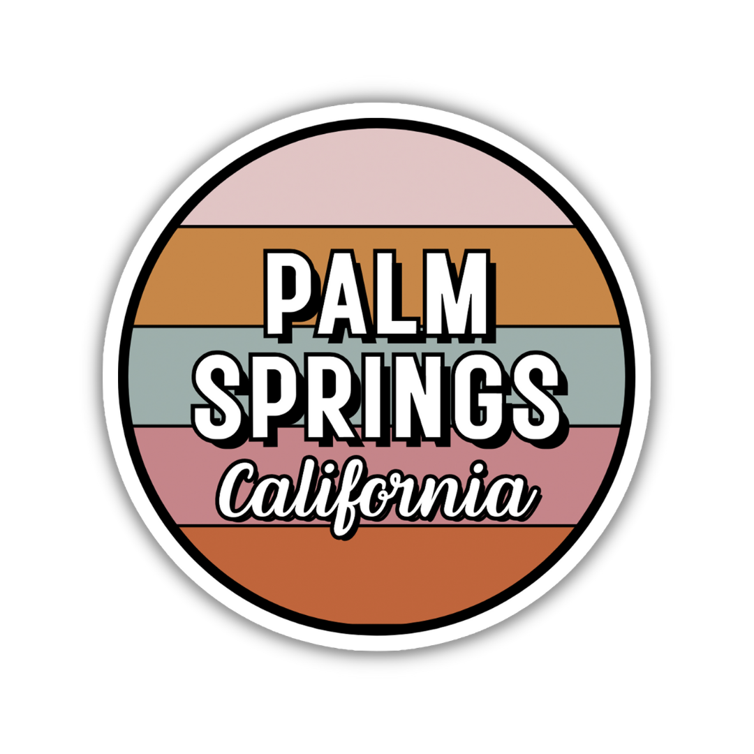 Palm Springs, California Circle Sticker