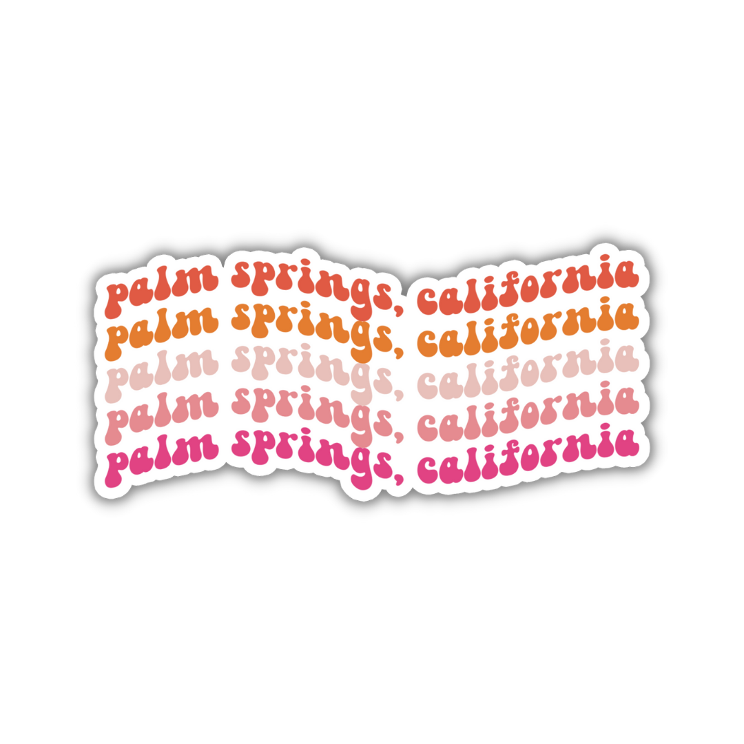 Palm Springs, California Retro Sticker