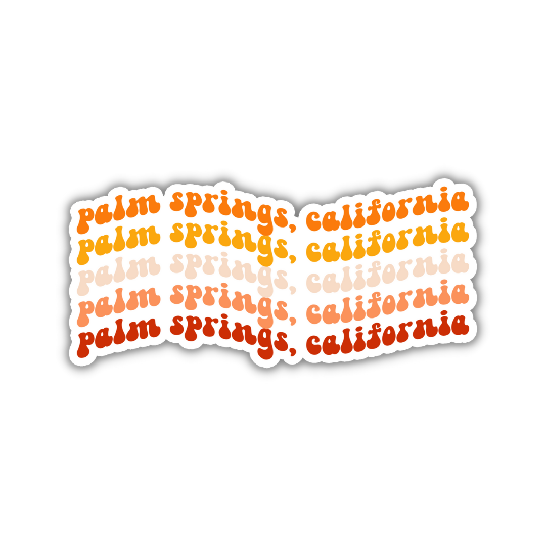Palm Springs, California Retro Sticker