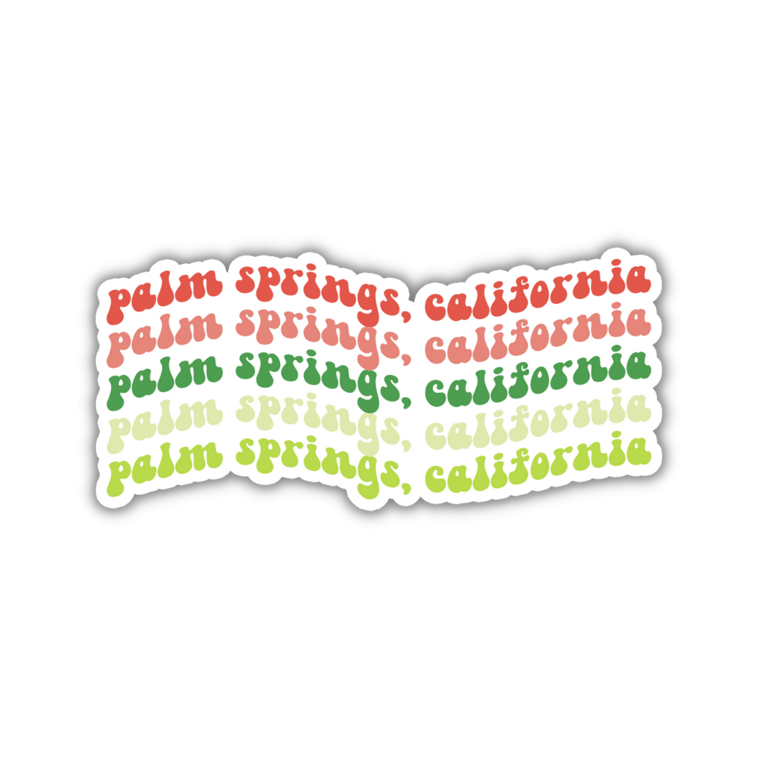 Palm Springs, California Retro Sticker