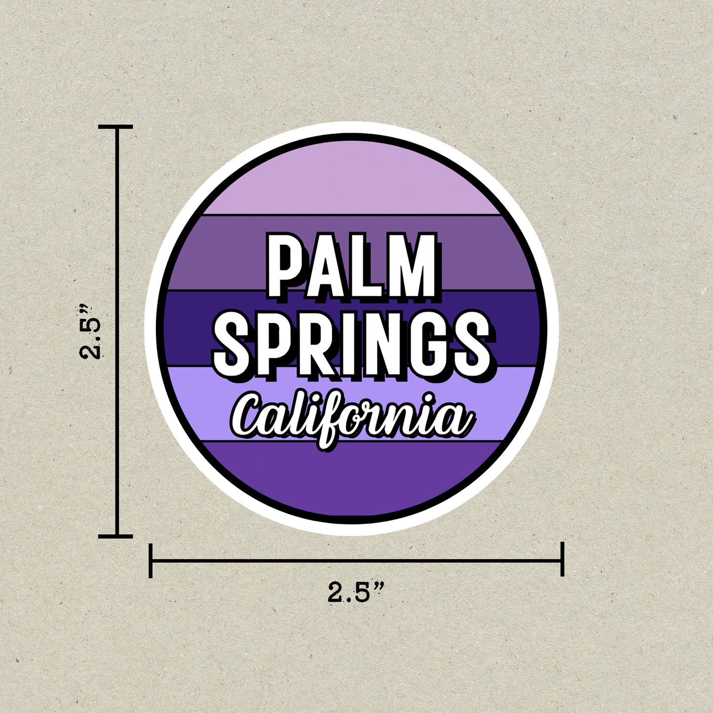 Palm Springs, California Circle Sticker