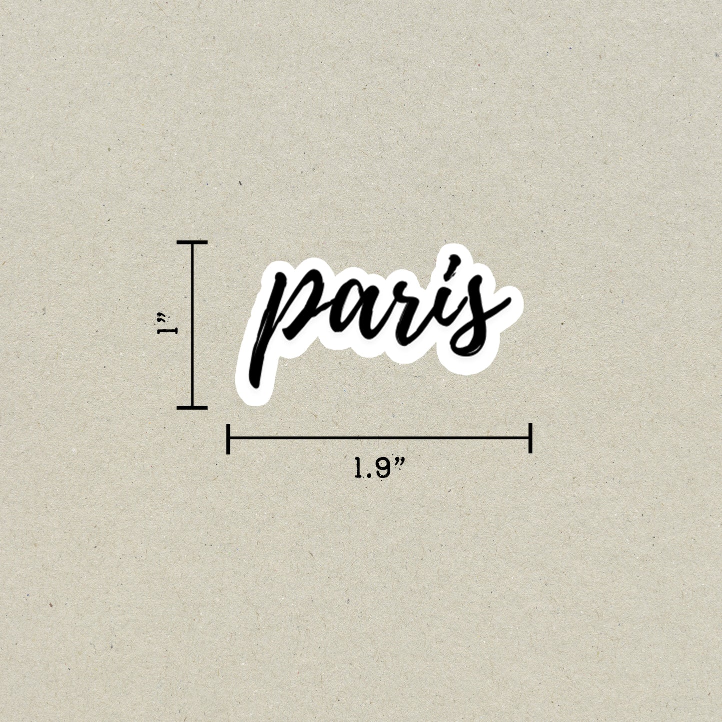 Paris Cursive Sticker