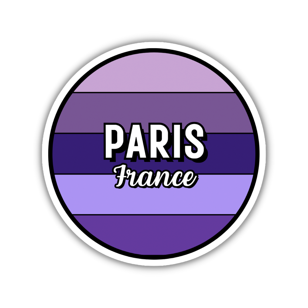 Paris, France Circle Sticker