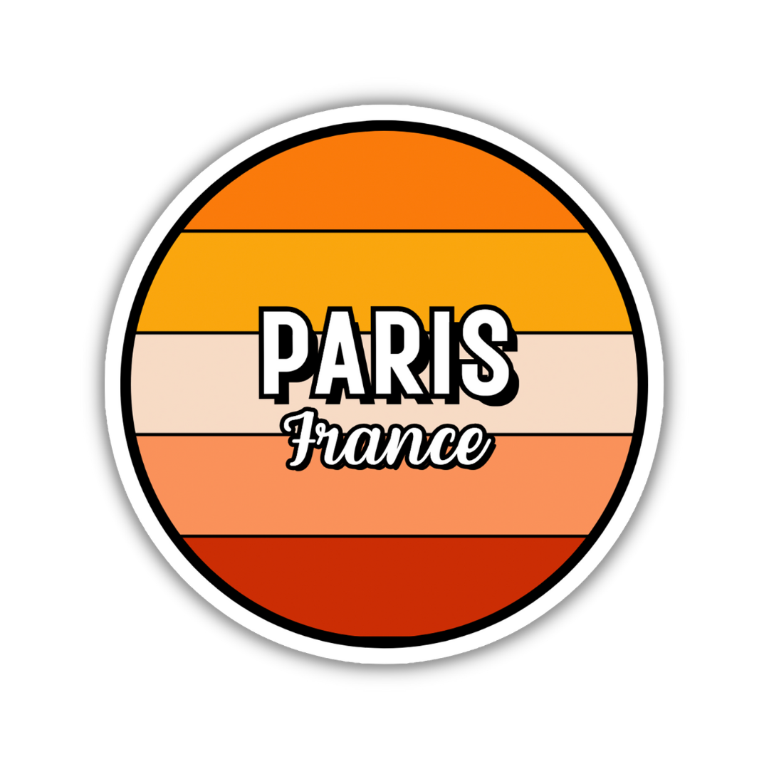 Paris, France Circle Sticker