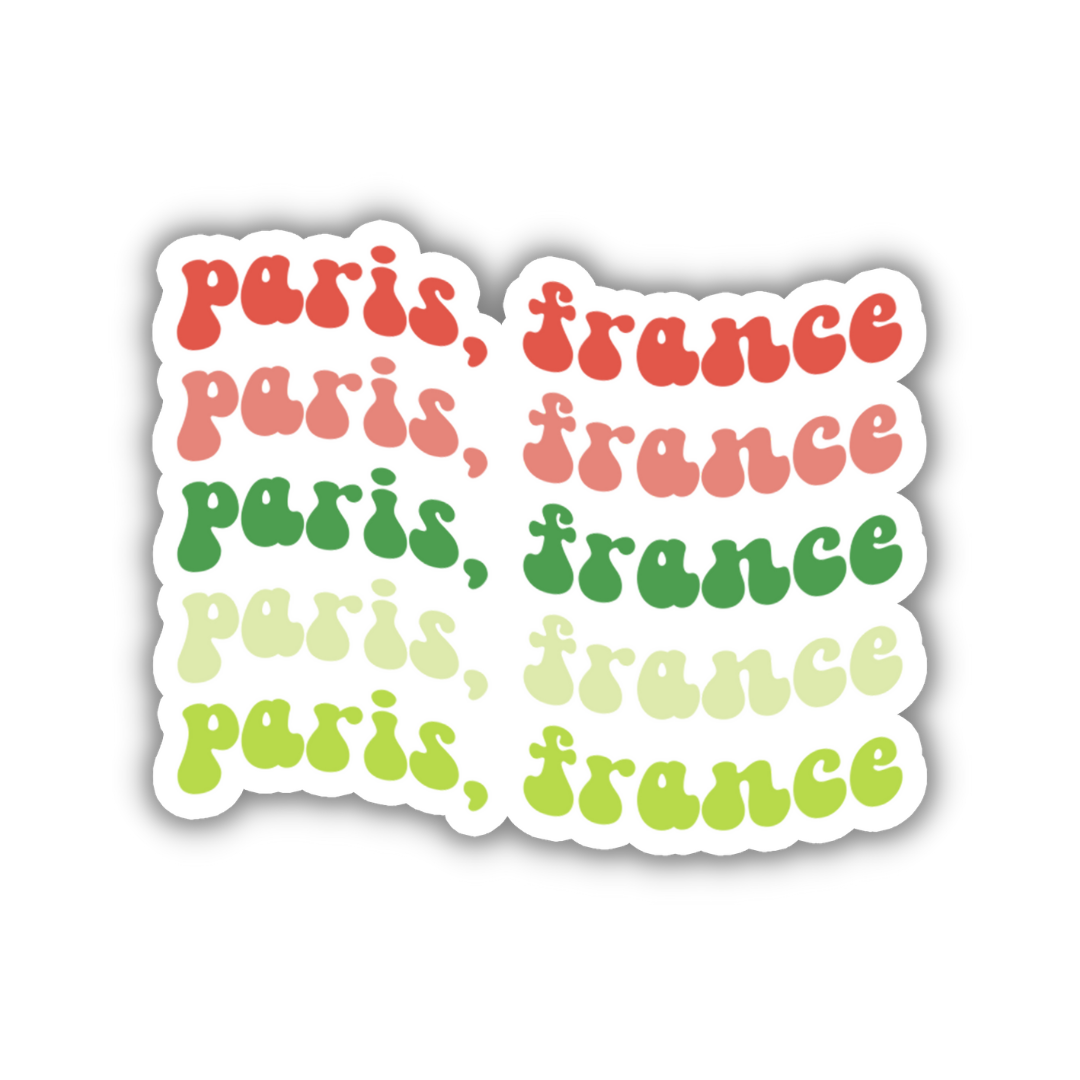 Paris, France Retro Sticker