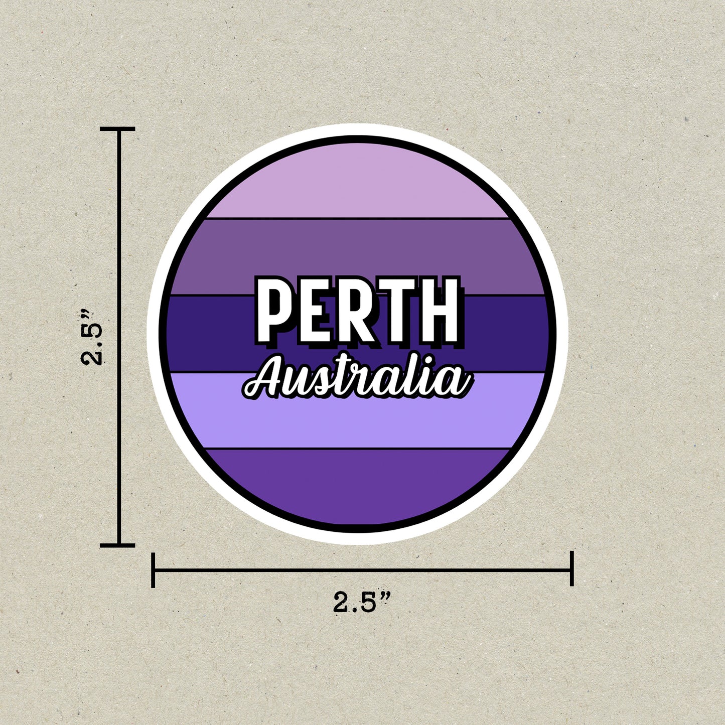 Perth, Australia Circle Sticker