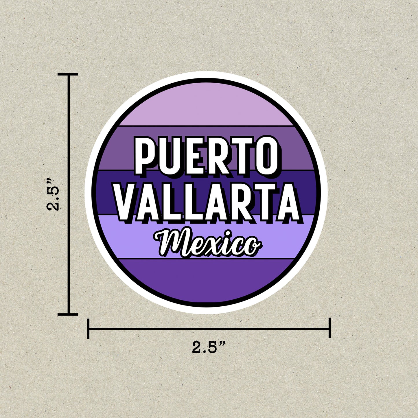 Puerto Vallarta, Mexico Circle Sticker