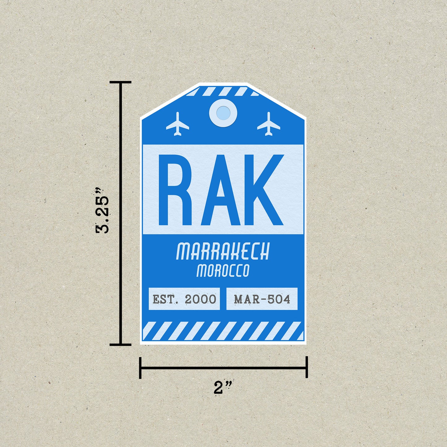 RAK Vintage Luggage Tag Sticker