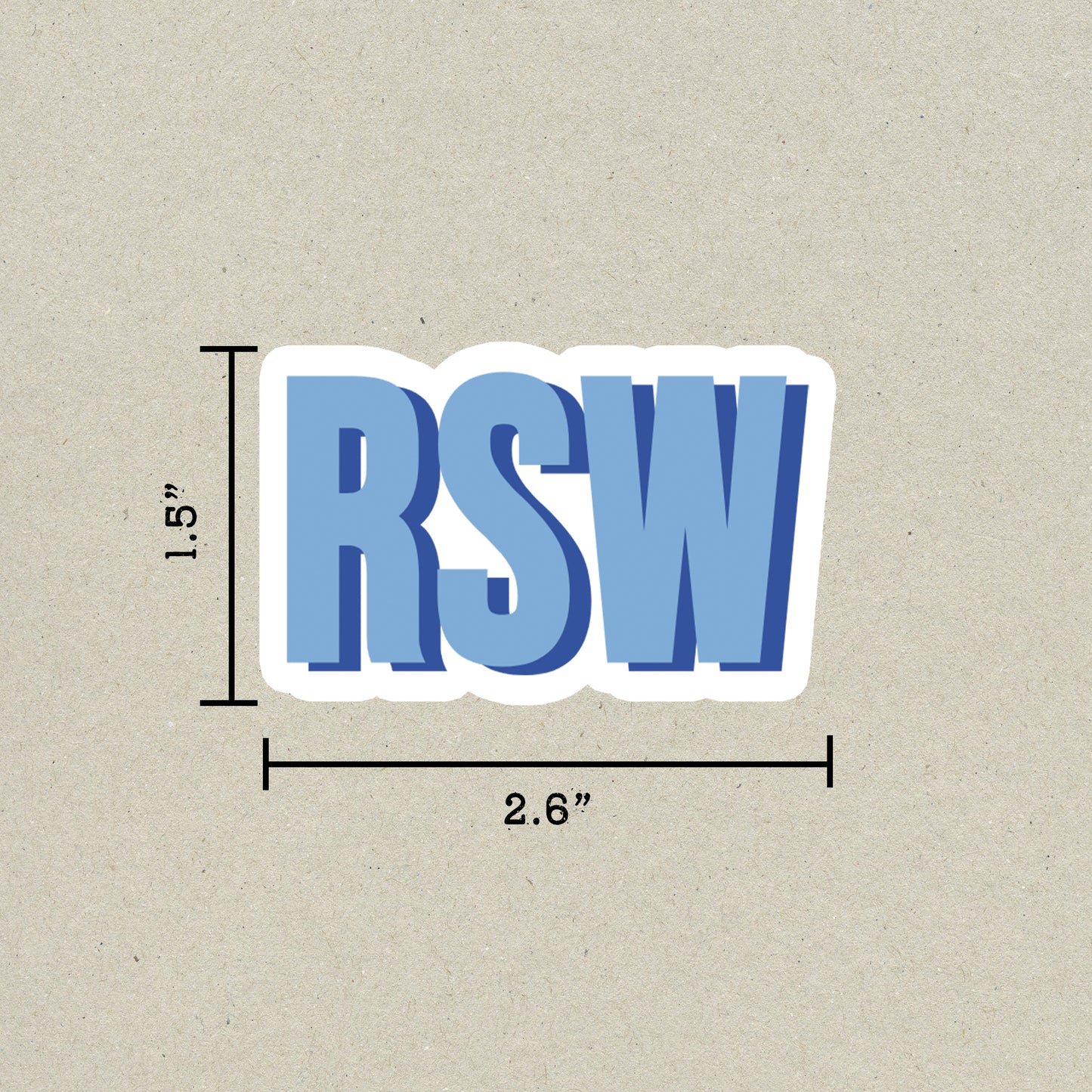 RSW Double Layered Sticker