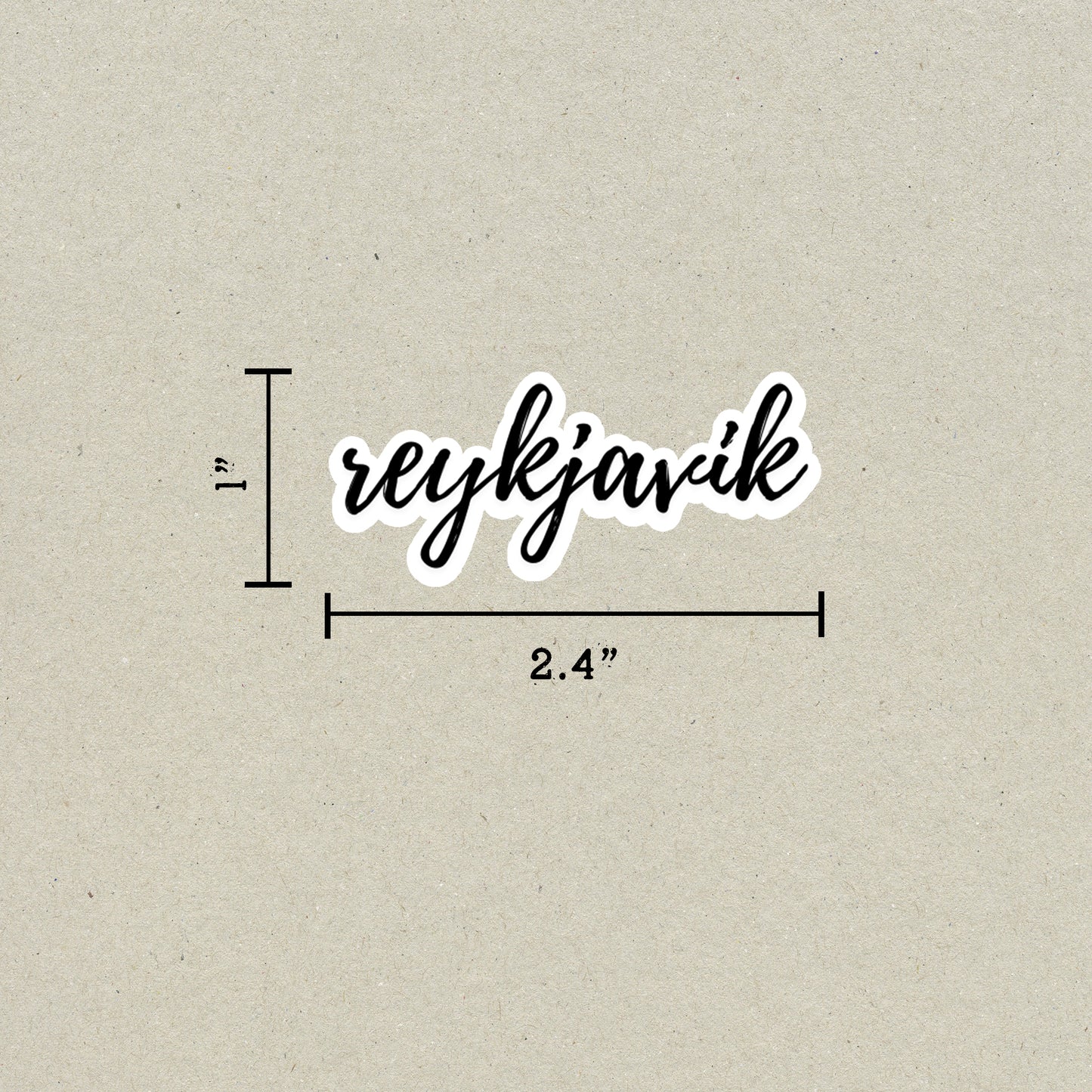 Reykjavik Cursive Sticker