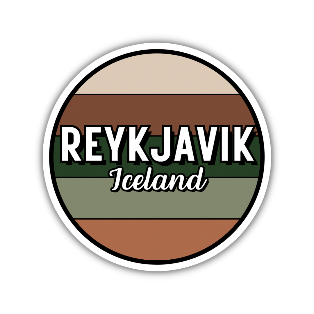 Reykjavik, Iceland Circle Sticker