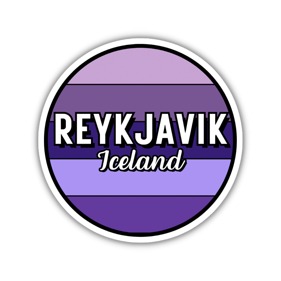 Reykjavik, Iceland Circle Sticker