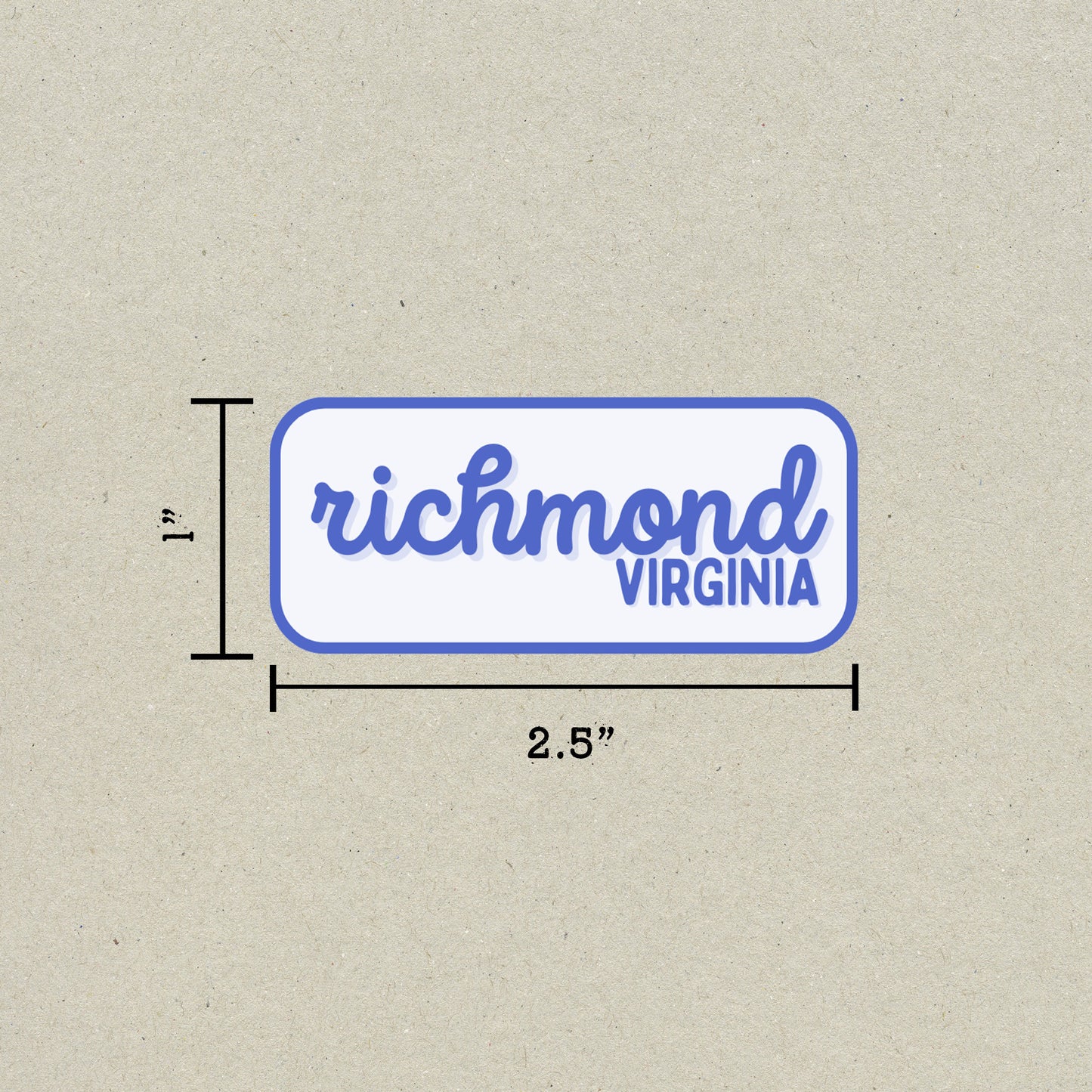 Richmond, Virginia Retro Travel Sticker – Colorful Vinyl Decal for Laptop, Water Bottle & Luggage