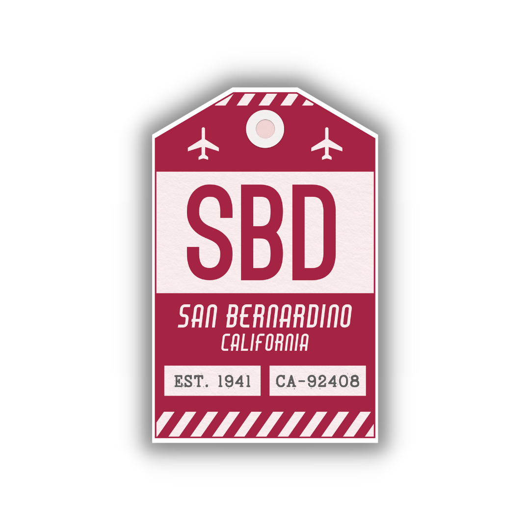 SBD Vintage Luggage Tag Sticker