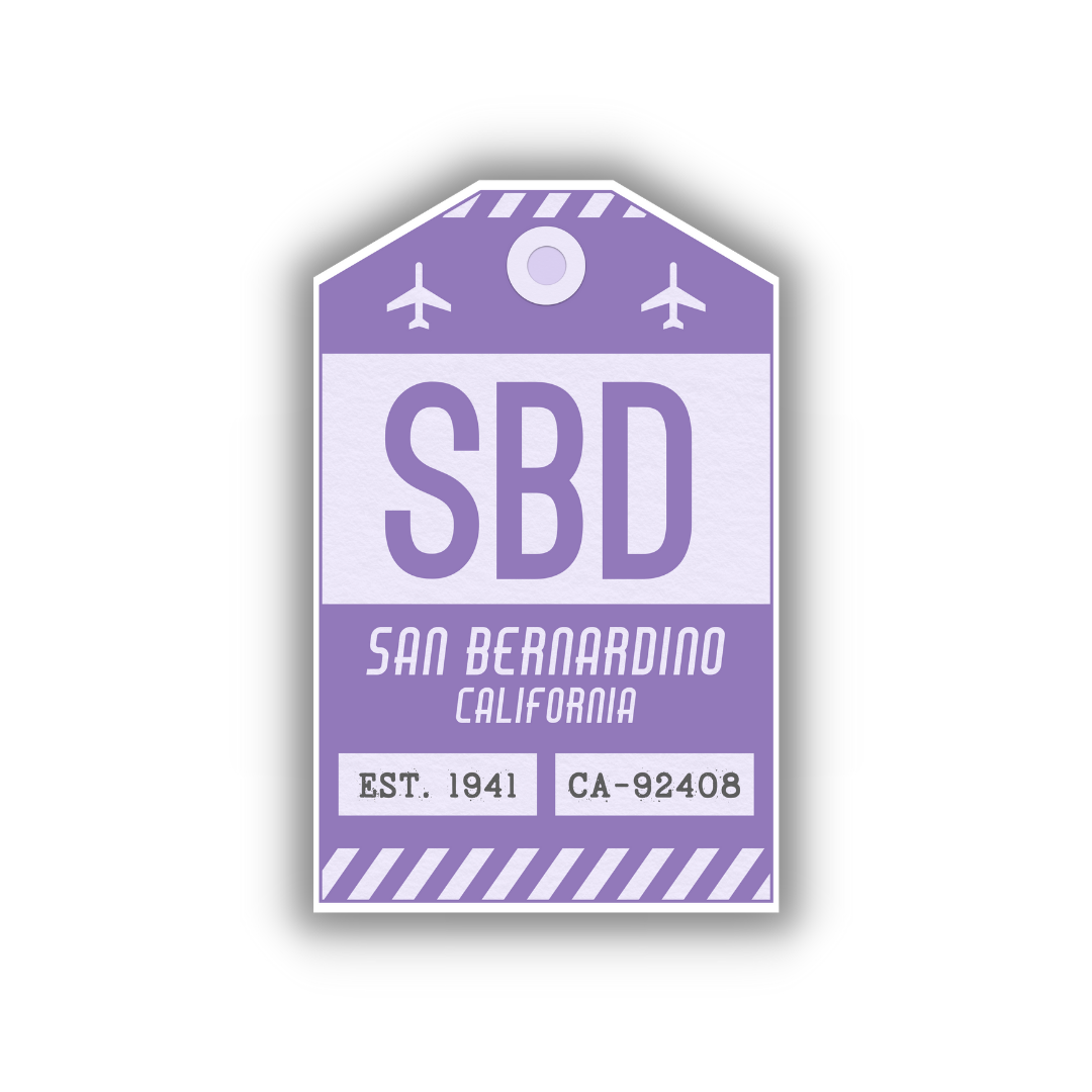 SBD Vintage Luggage Tag Sticker