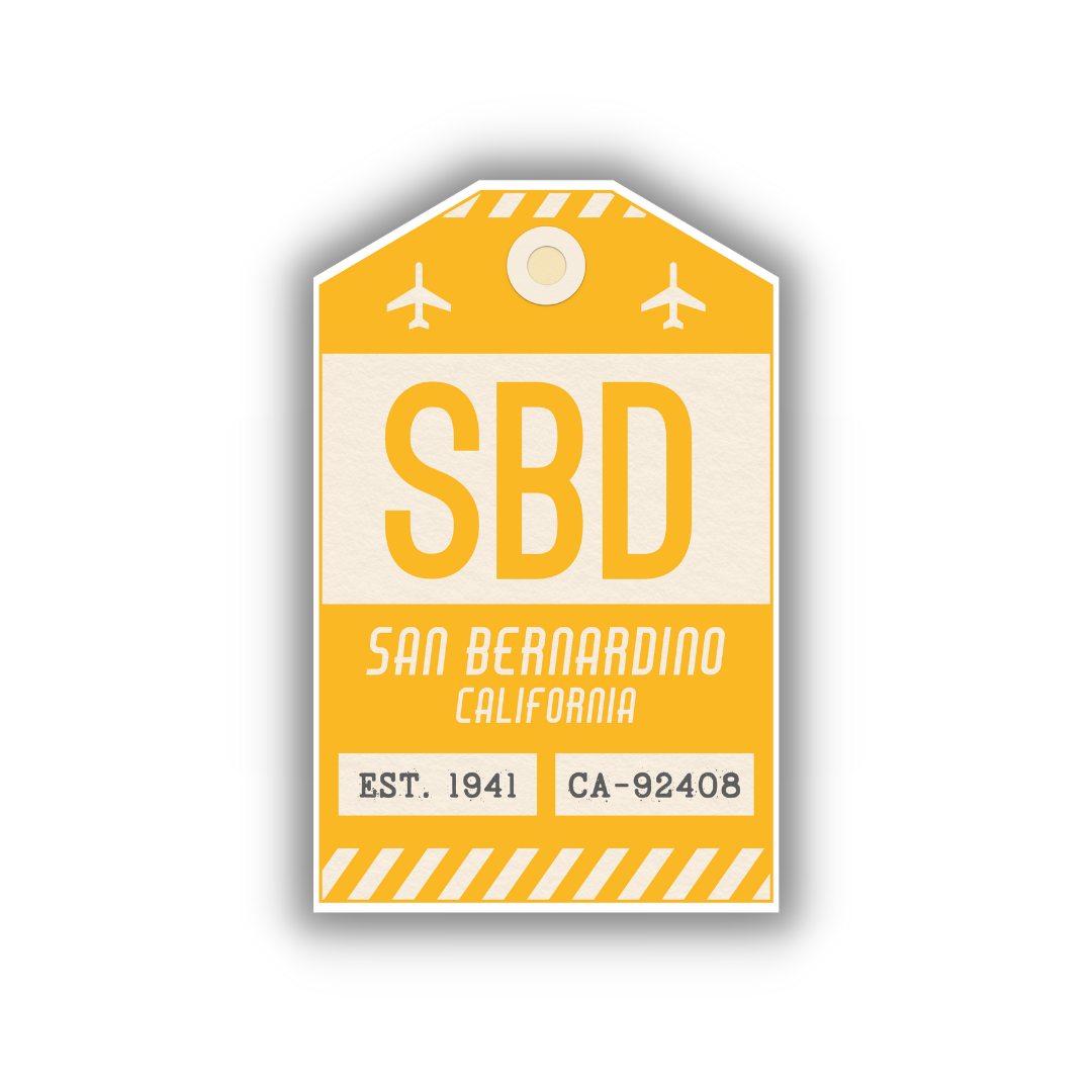 SBD Vintage Luggage Tag Sticker