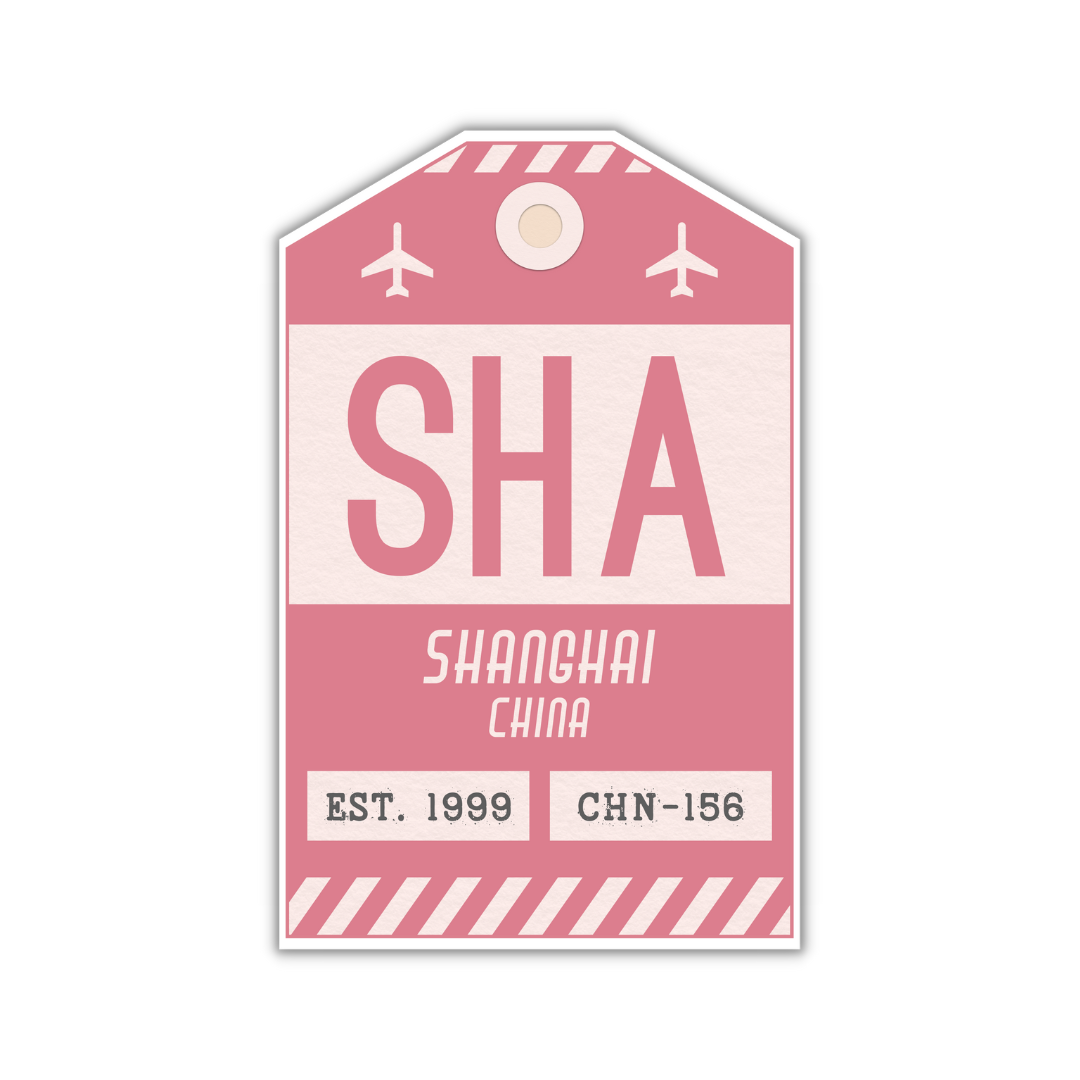 SHA Vintage Luggage Tag Sticker