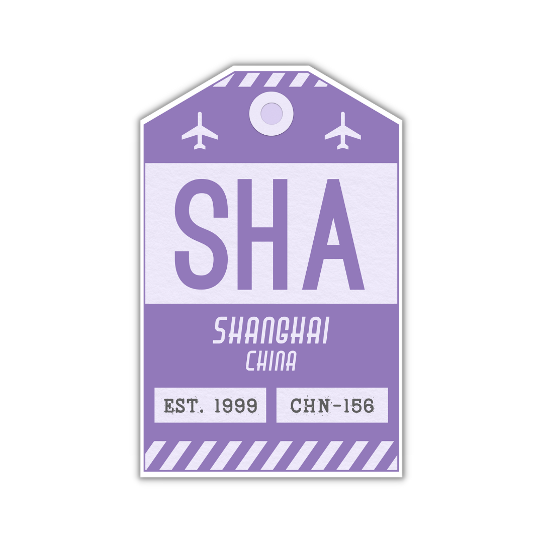 SHA Vintage Luggage Tag Sticker