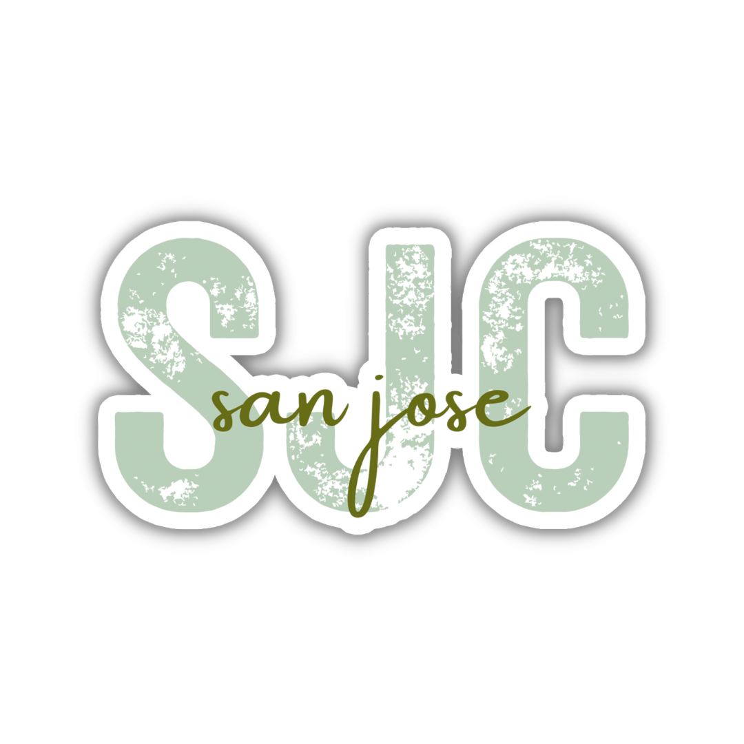 SJC San Jose Airport Code Sticker