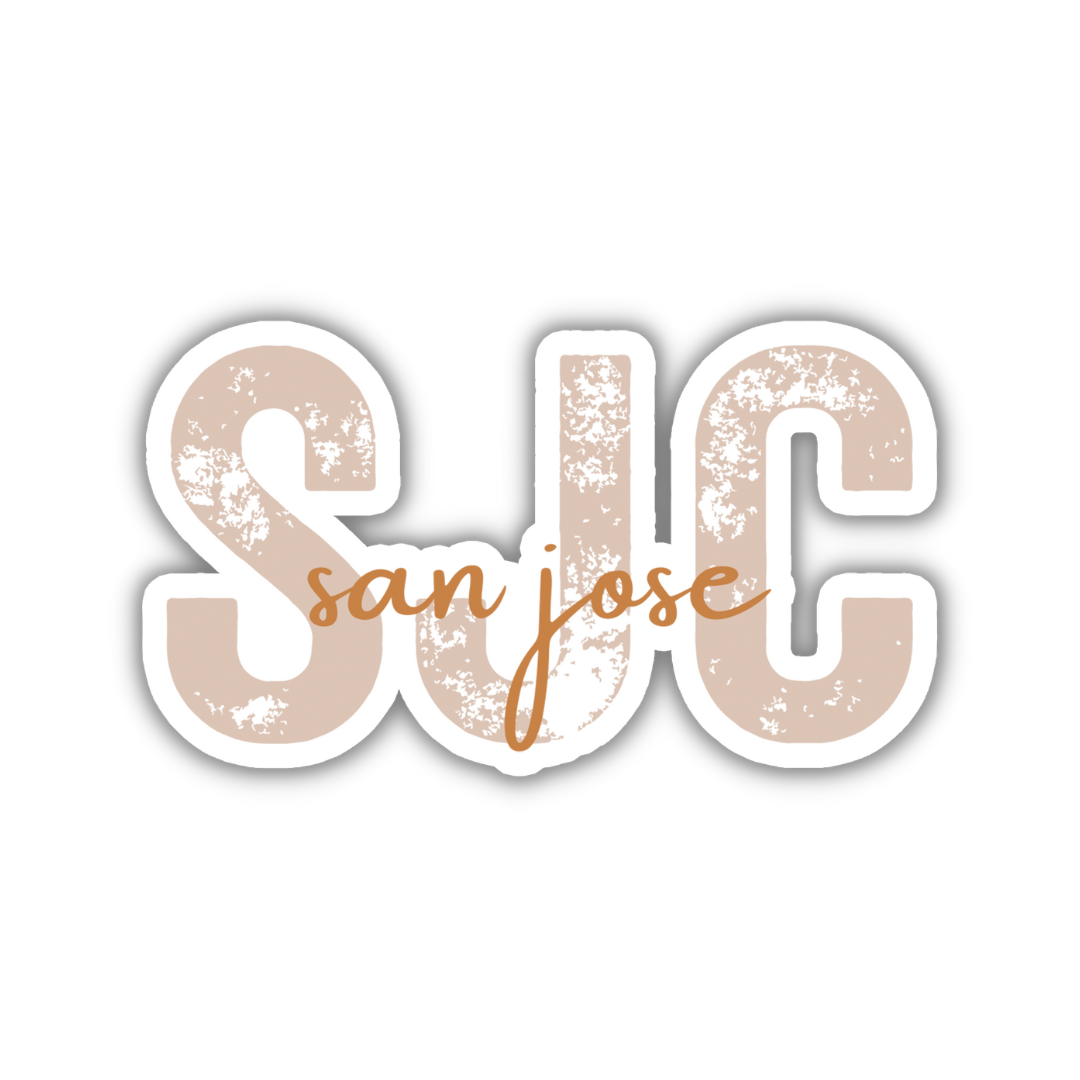 SJC San Jose Airport Code Sticker