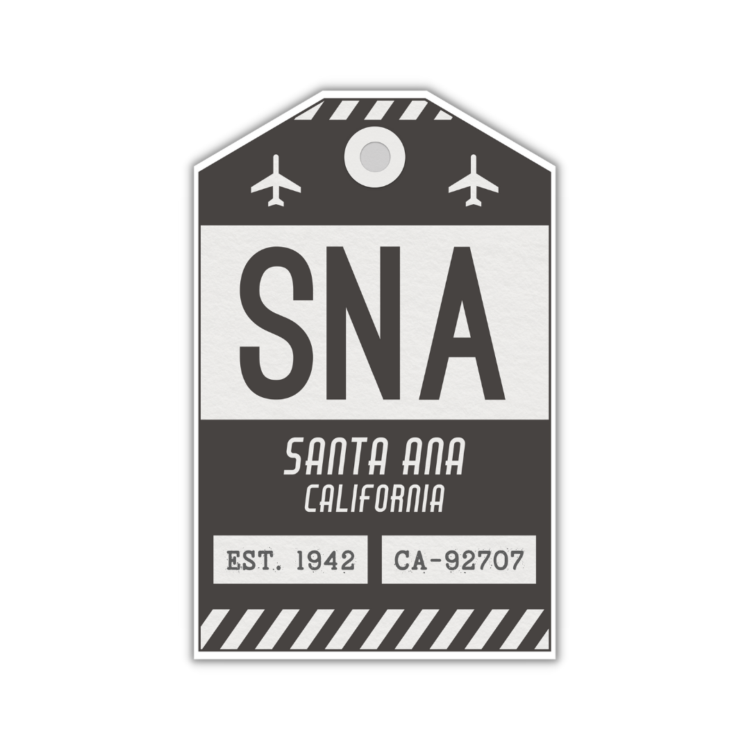 SNA Vintage Luggage Tag Sticker