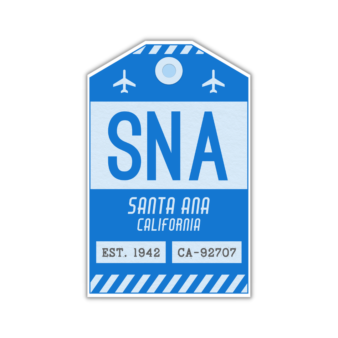 SNA Vintage Luggage Tag Sticker