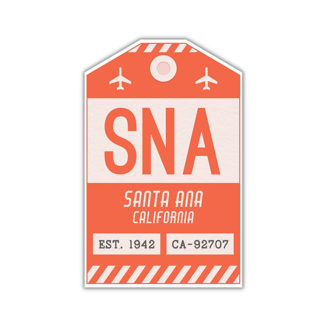 SNA Vintage Luggage Tag Sticker