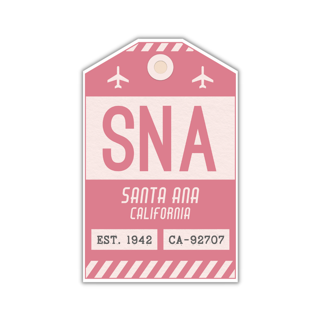 SNA Vintage Luggage Tag Sticker
