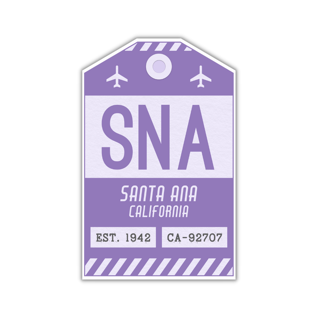 SNA Vintage Luggage Tag Sticker