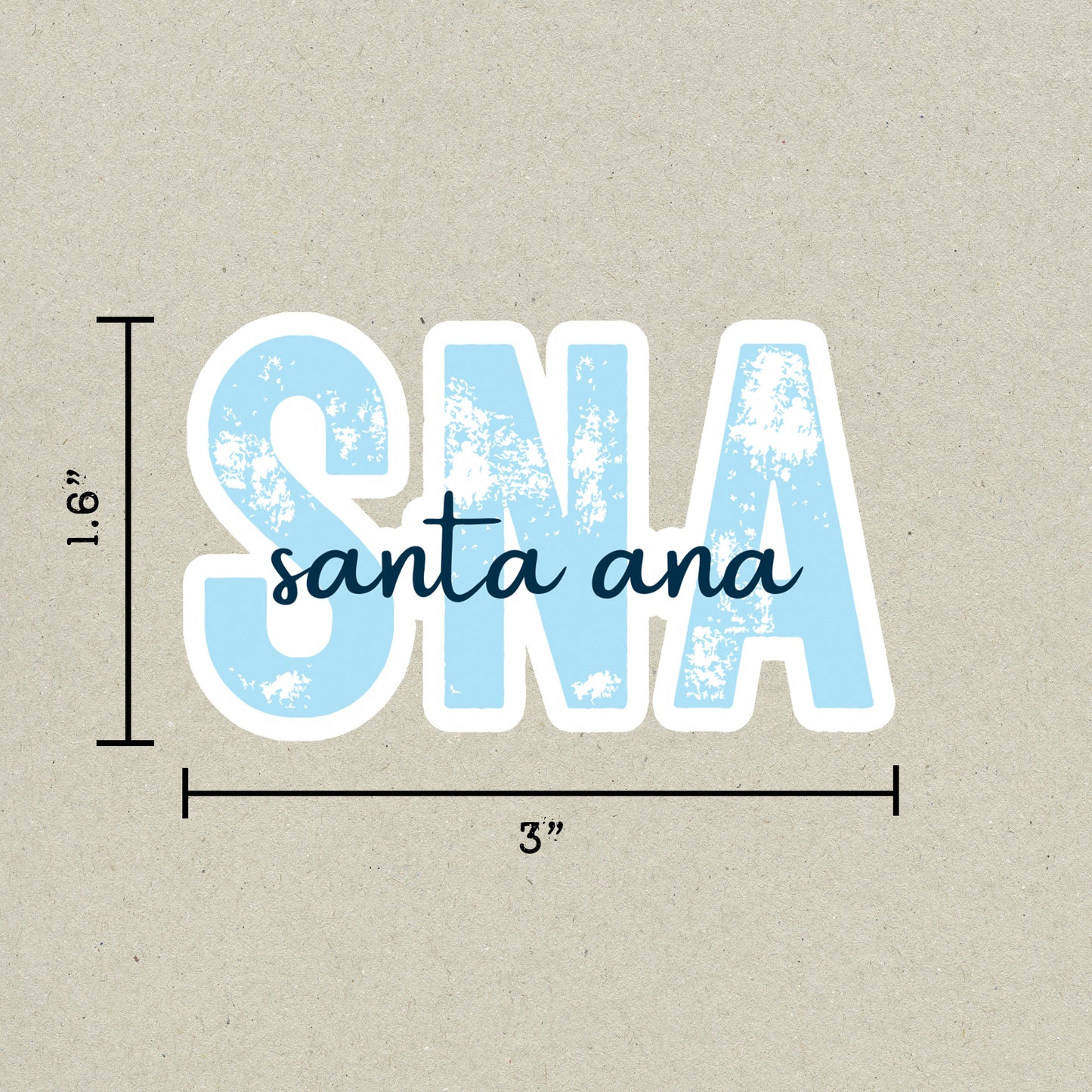 SNA Santa Ana Airport Code Sticker