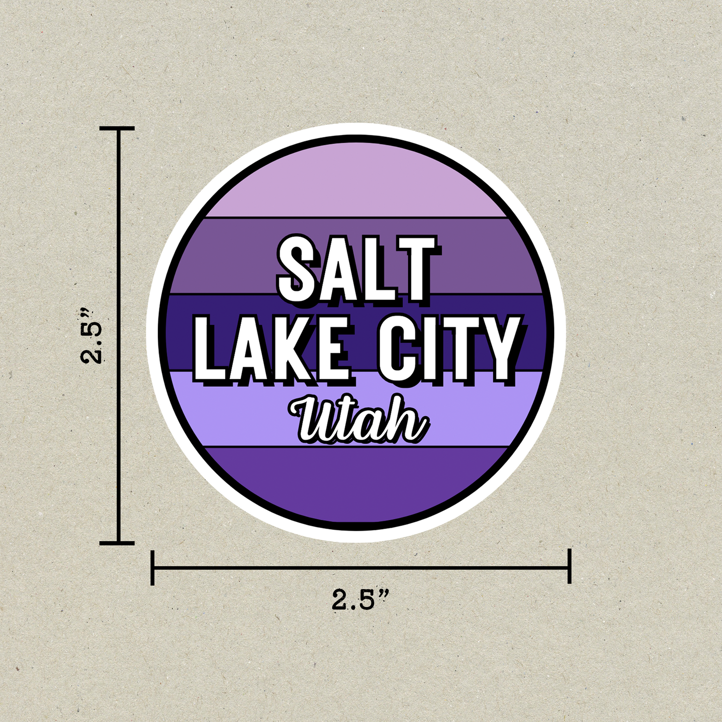 Salt Lake City, Utah Circle Sticker