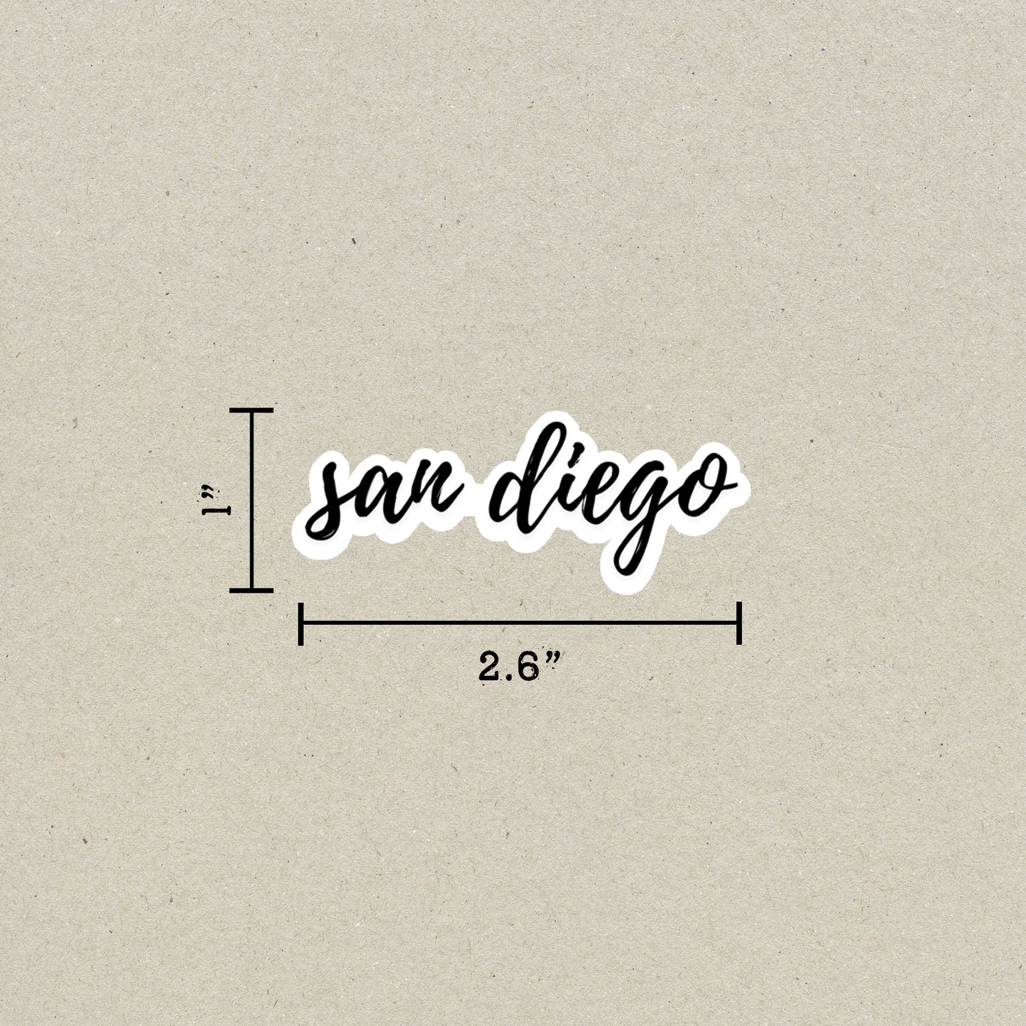 San Diego Cursive Sticker