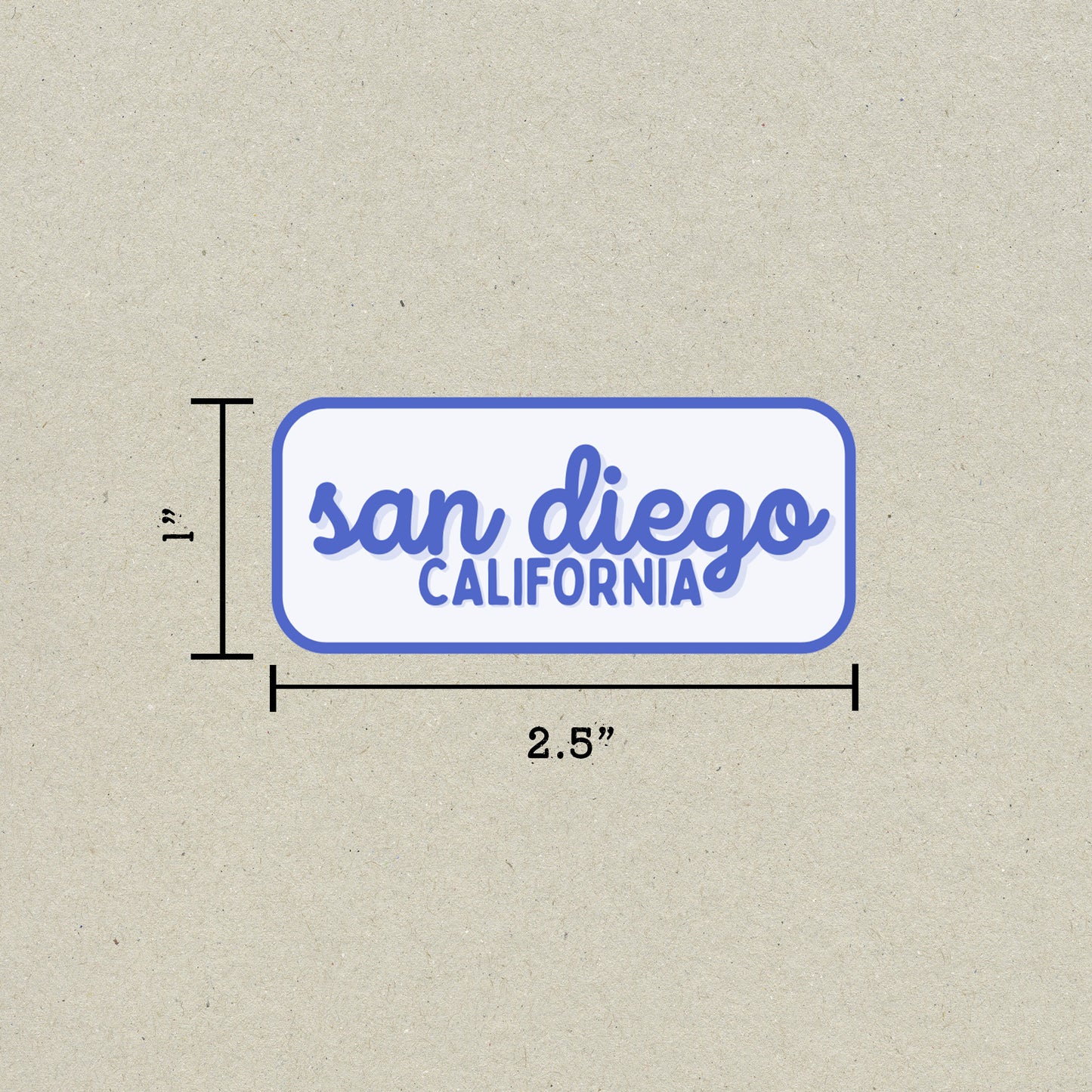San Diego, California Retro Travel Sticker – Colorful Vinyl Decal for Laptop, Water Bottle & Luggage