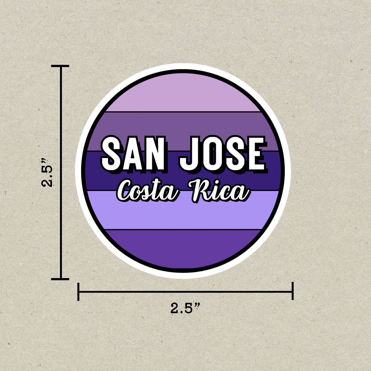 San Jose, Costa Rica Circle Sticker