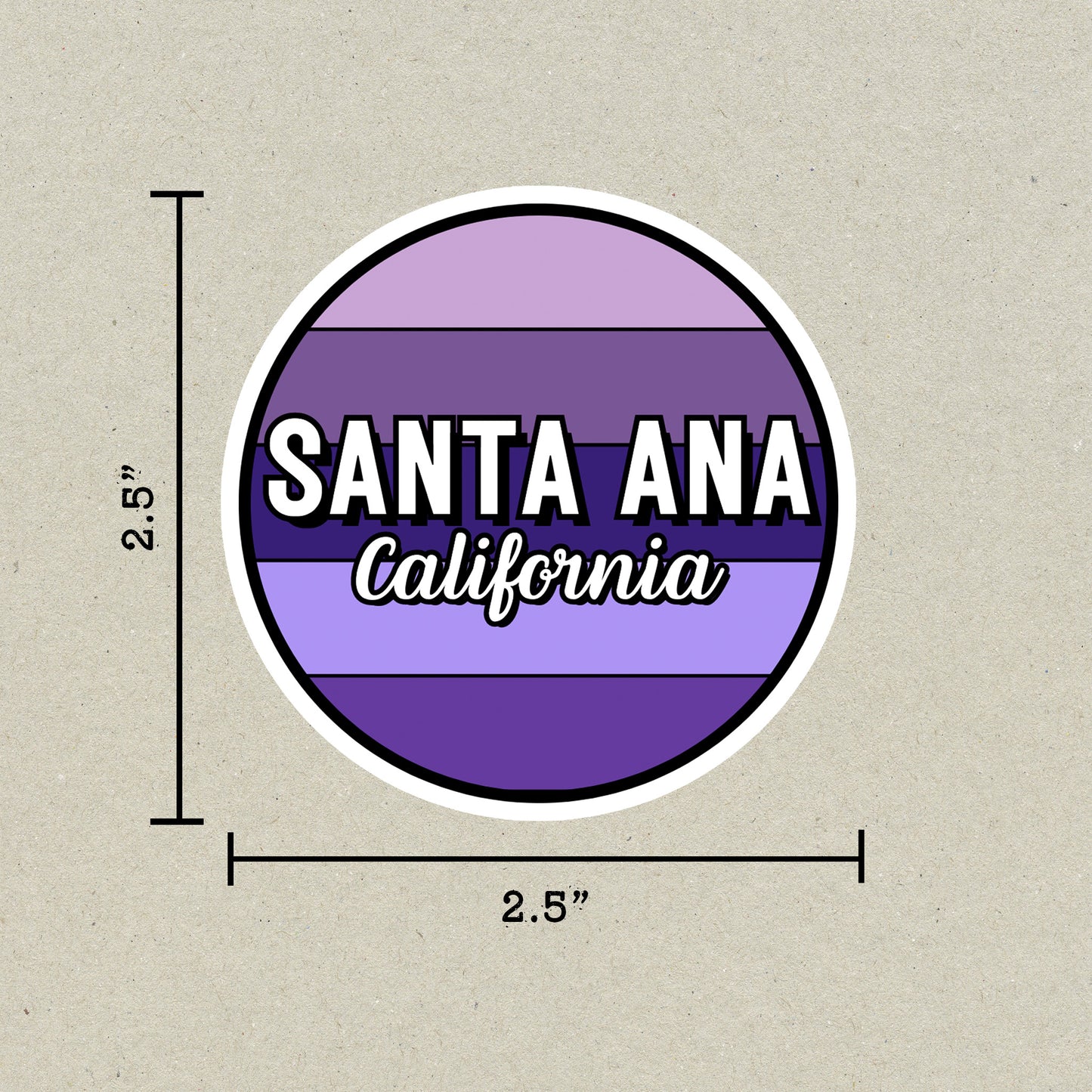 Santa Ana, California Circle Sticker