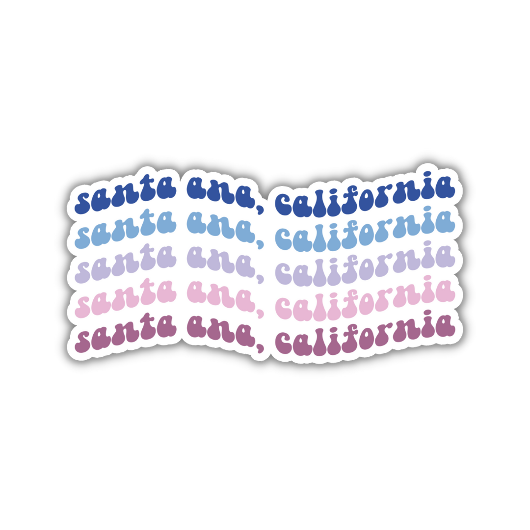 Santa Ana, California Retro Sticker