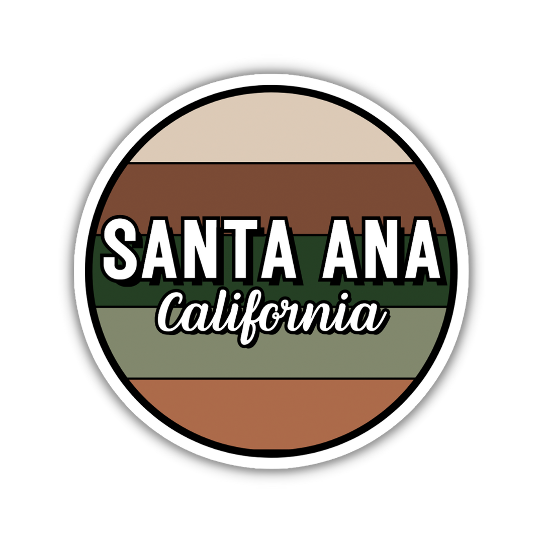 Santa Ana, California Circle Sticker