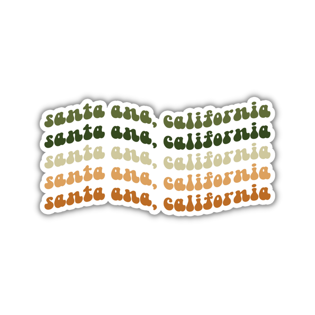 Santa Ana, California Retro Sticker