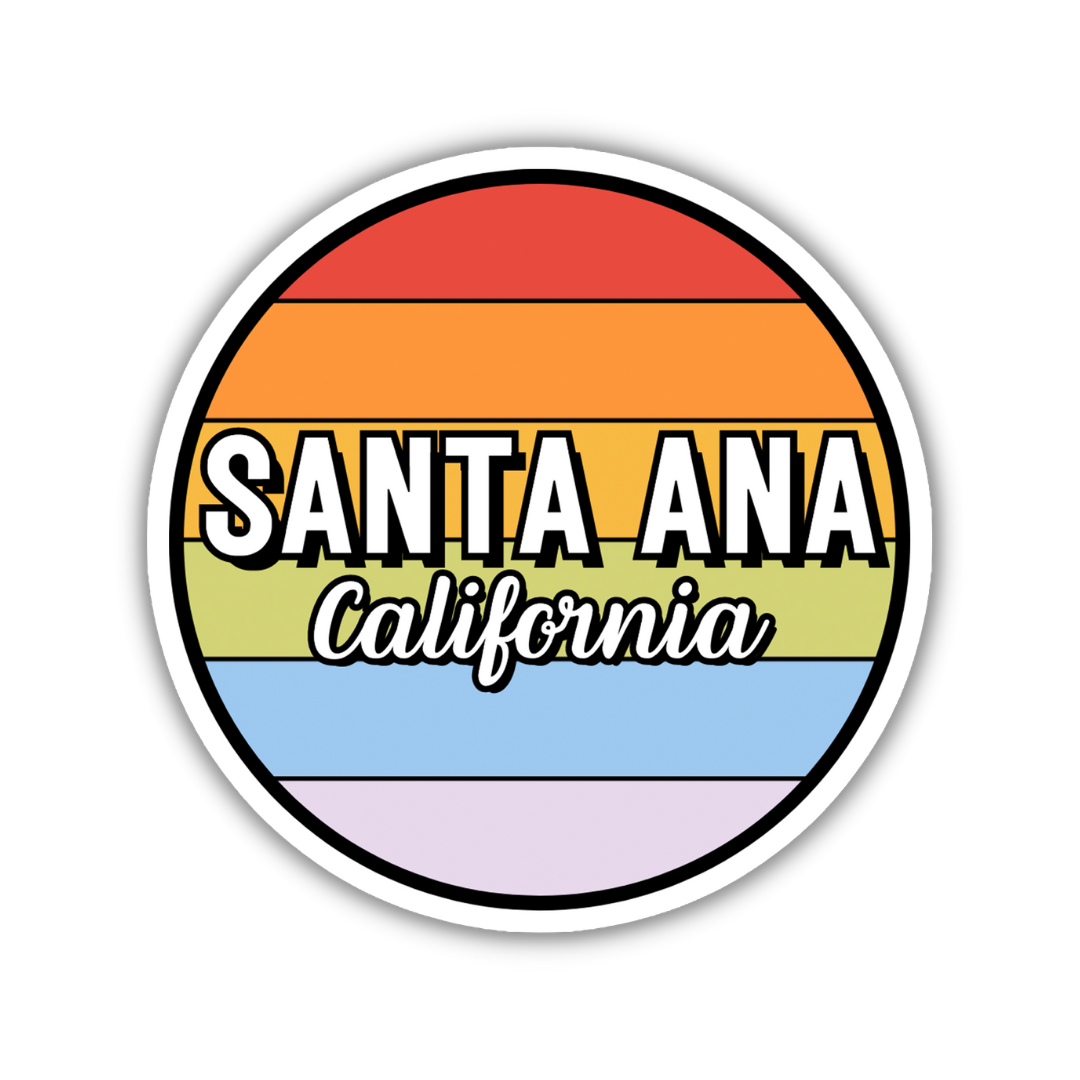 Santa Ana, California Circle Sticker