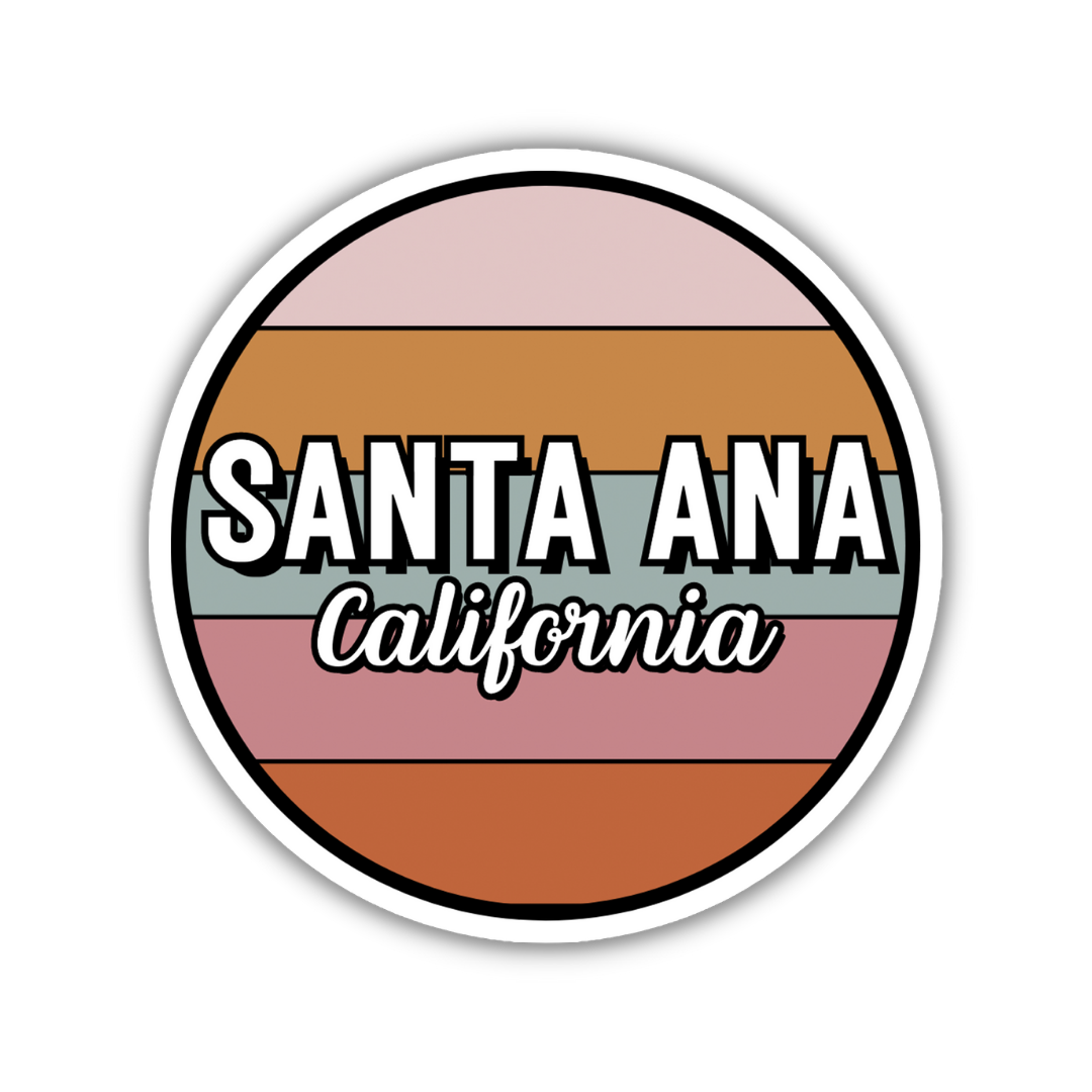 Santa Ana, California Circle Sticker