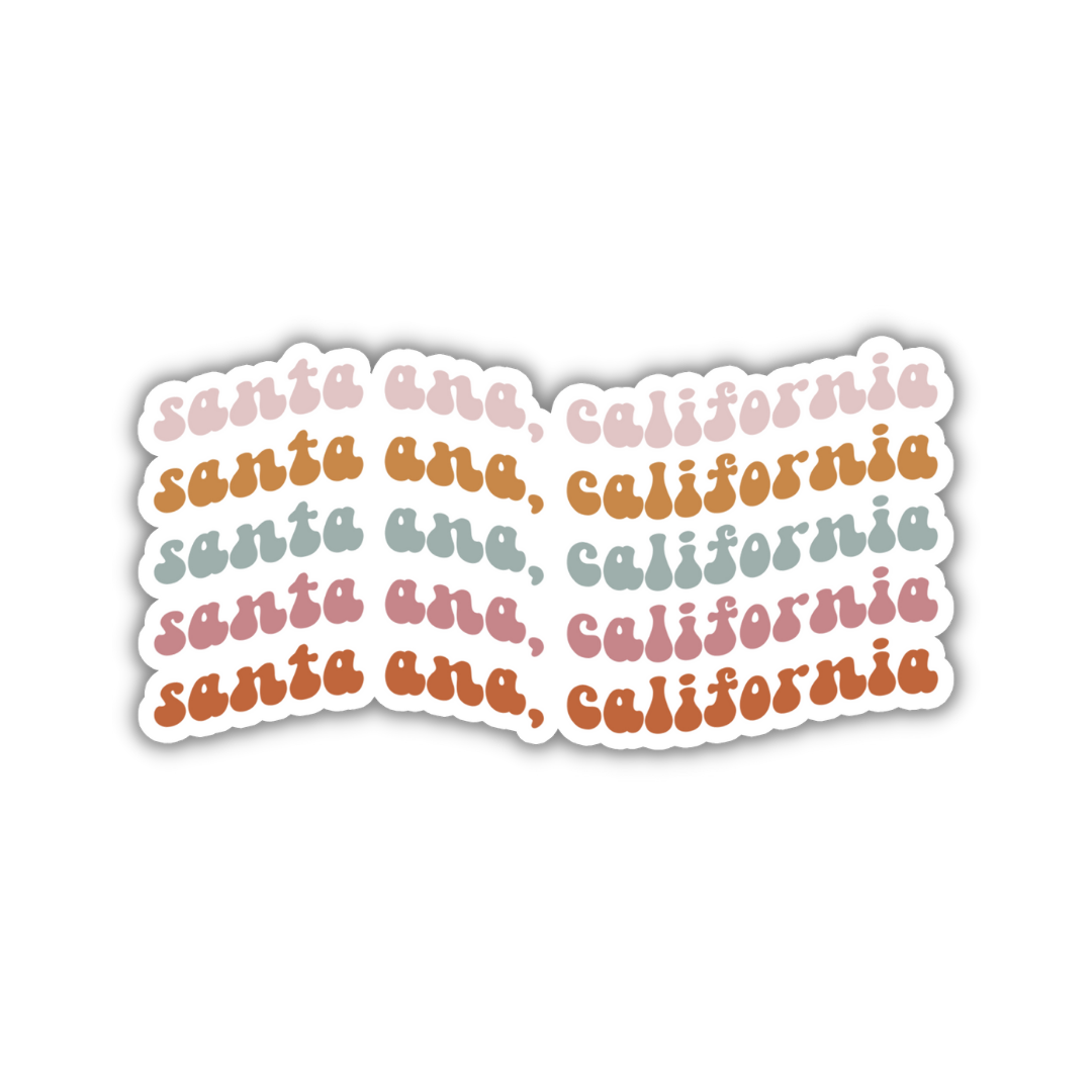Santa Ana, California Retro Sticker