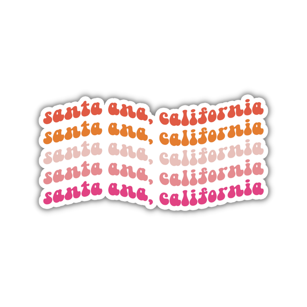 Santa Ana, California Retro Sticker